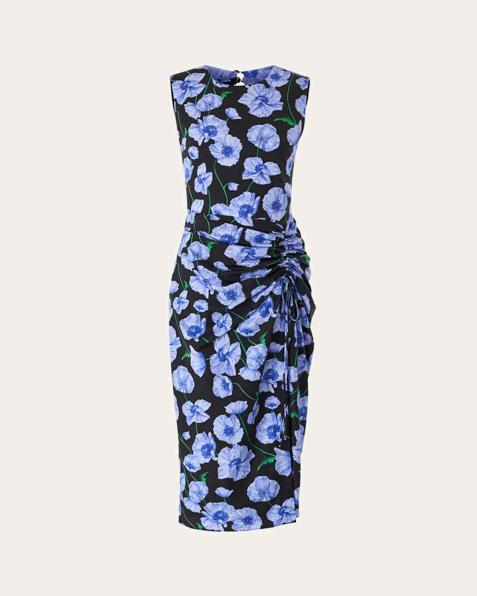 Floral Drawstring Midi Dress